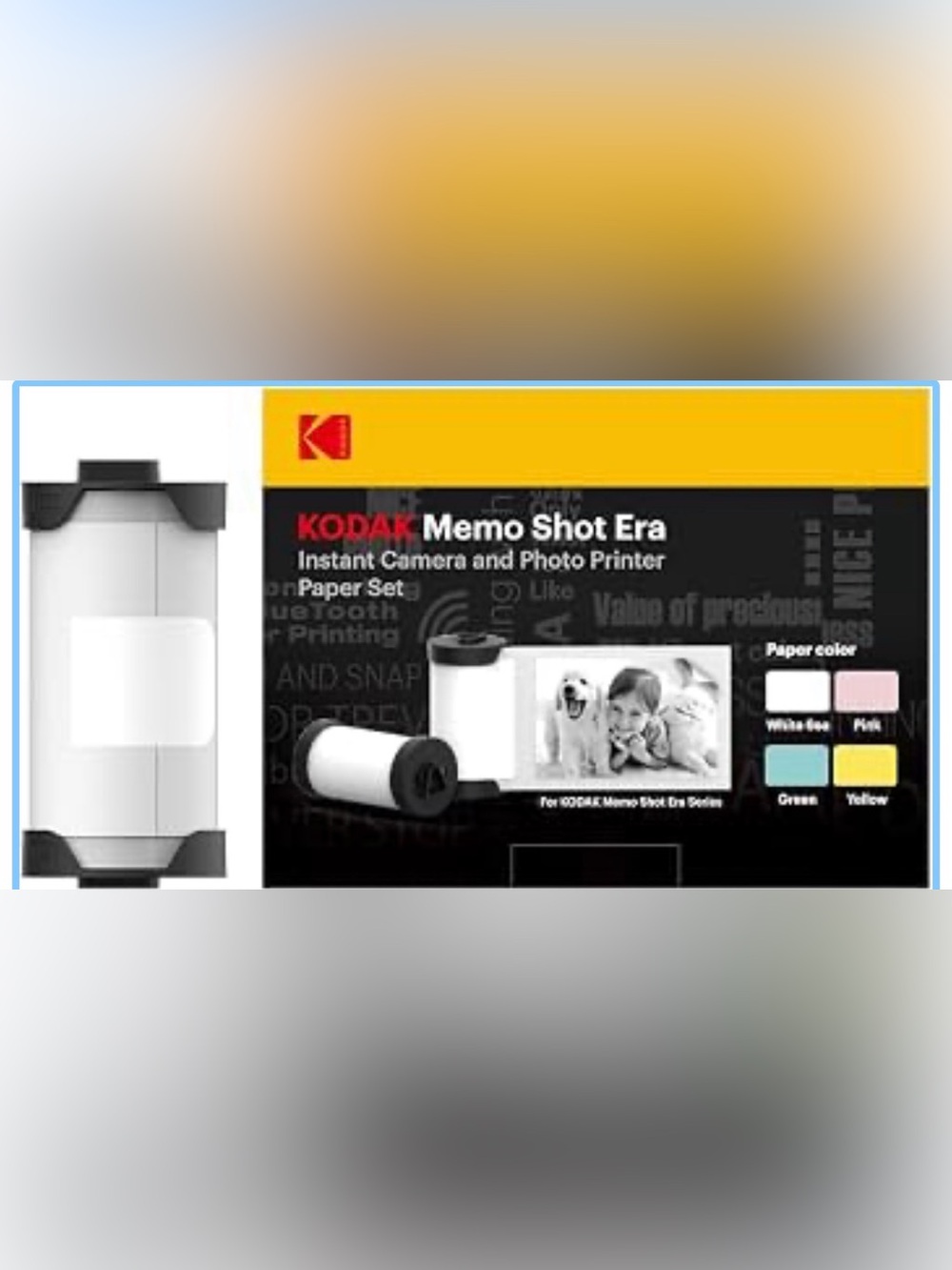 KODAK Memo Shot ERA Refill Photo Label : 9 Roll Refill 4 PACK